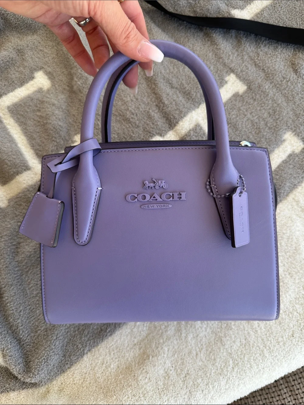 COACH Lilac Purple Leather Mini Satchel